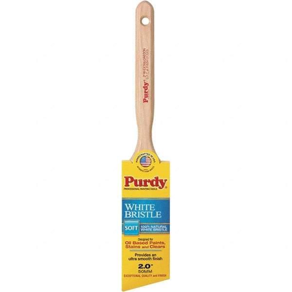 Purdy - 2" Angled Hog General Purpose Paint Brush - 2-5/8" Bristle Length, 7-1/4" Wood Fluted Handle - A1 Tooling