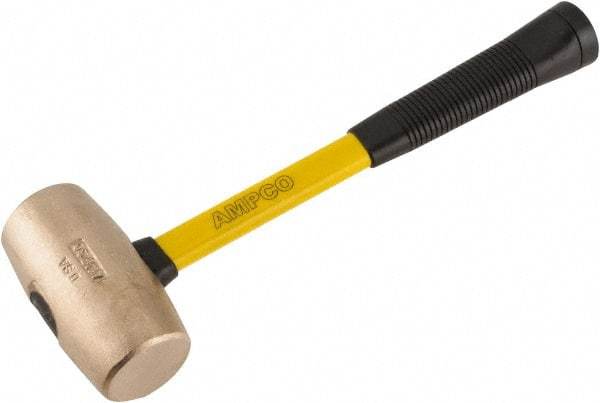 Ampco - 6 Lb Head Mallet - 15" OAL, 15" Long Fiberglass Handle with Grip - A1 Tooling