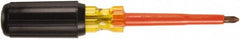 Ampco - #2, 8-1/4" OAL, Insulated Phillips Screwdriver - 4-9/64" Blade Length, Round Shank, Acetate with Rubber Grip Handle - A1 Tooling