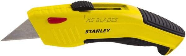 Stanley - Retractable Utility Knife - 1/2" Bi-Metal Blade, Black & Yellow Cast Metal Handle, 1 Blade Included - A1 Tooling