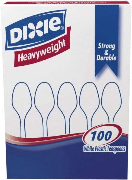 Dixie - Dixie Plastic Tableware, Heavyweight Teaspoons - White - A1 Tooling