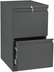 Hon - 15" Wide x 28" High x 19-7/8" Deep, 2 Drawer Mobile Pedestal - Steel, Charcoal - A1 Tooling