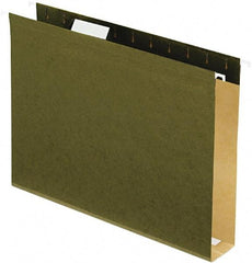 Pendaflex - 8-1/2 x 11", Letter Size, Standard Green, Hanging File Folders with Box Bottom - 11 Point Stock, 1/5 Tab Cut Location - A1 Tooling