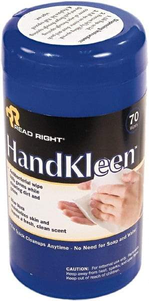 READ RIGHT - Pre-Moistened Hand Cleaning Wipes - Pop-Up, 6-1/2" x 5-1/2" Sheet Size, White - A1 Tooling