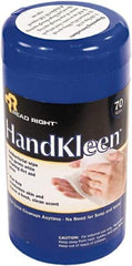 READ RIGHT - Pre-Moistened Hand Cleaning Wipes - Pop-Up, 6-1/2" x 5-1/2" Sheet Size, White - A1 Tooling