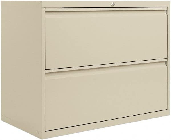 ALERA - 36" Wide x 29" High x 19-1/4" Deep, 2 Drawer Lateral File with Lock - Steel, Putty - A1 Tooling