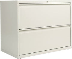 ALERA - 36" Wide x 29" High x 19-1/4" Deep, 2 Drawer Lateral File with Lock - Steel, Light Gray - A1 Tooling