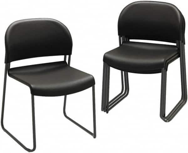 Hon - Polymer Onyx and Black Stacking Chair - Black Frame, 21 Inch Wide x 21 Inch Deep x 31 Inch High - A1 Tooling