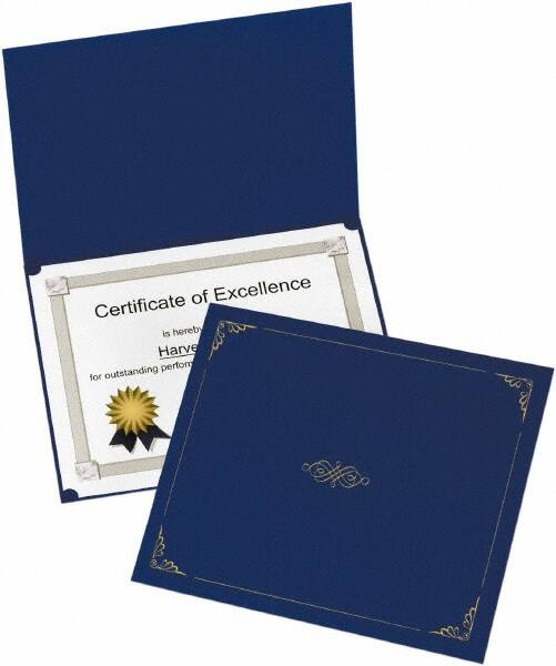 OXFORD - 5 Piece Dark Blue Document Holders-Certificate/Document - 9-3/4" High x 12-1/2" Wide - A1 Tooling