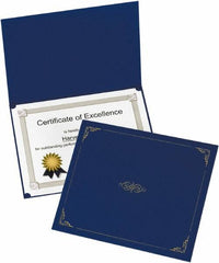 OXFORD - 5 Piece Dark Blue Document Holders-Certificate/Document - 9-3/4" High x 12-1/2" Wide - A1 Tooling