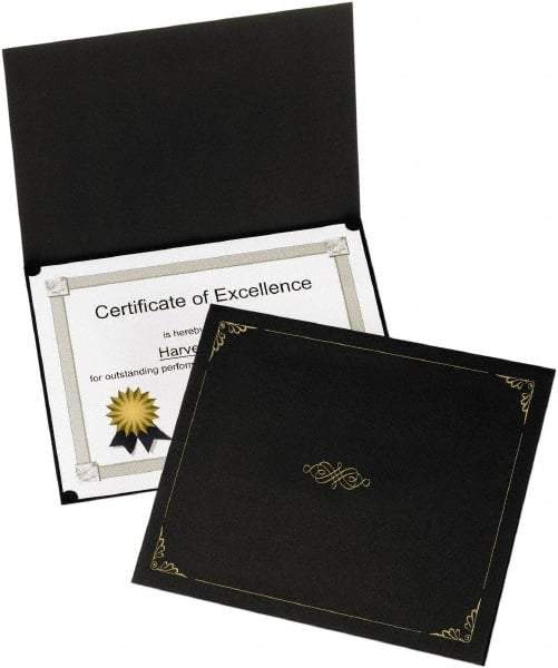 OXFORD - 5 Piece Black Document Holders-Certificate/Document - 9-3/4" High x 12-1/2" Wide - A1 Tooling