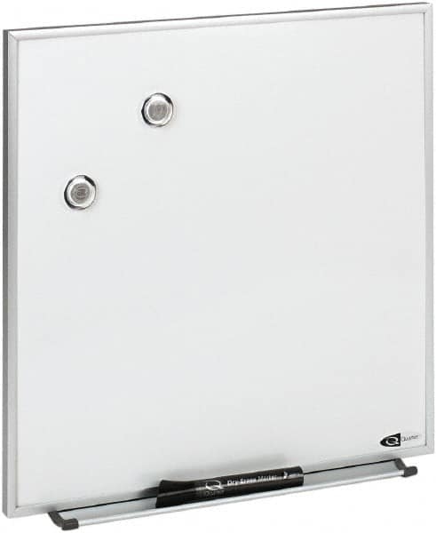 Quartet - 16" High x 16" Wide Enameled Steel Magnetic Marker Board - Aluminum Frame, 1-1/4" Deep, Includes Accessory Tray/Rail, One Dry-Erase Marker & Magnets & Mounting Kit - A1 Tooling