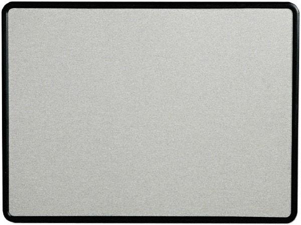 Quartet - 48" Wide x 36" High Open Cork Bulletin Board - Fabric, Gray - A1 Tooling