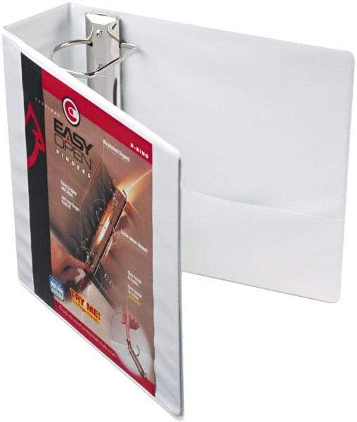 Cardinal - 3" Sheet Capacity, 8-1/2 x 11", View Ring Binder - Vinyl, White - A1 Tooling