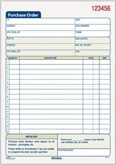 TOPS - 50 Sheet, 5-9/16 x 7-15/16", Purchase Order Book - White - A1 Tooling