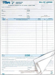 TOPS - 50 Sheet, 8-1/2 x 11", Bill of Lading - White - A1 Tooling