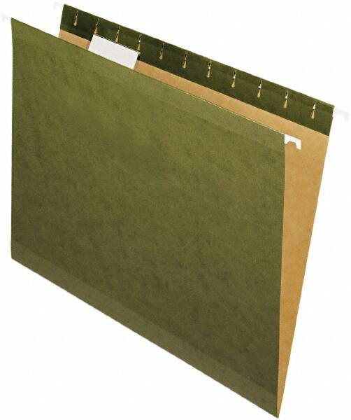 Pendaflex - 8-1/2 x 11", Letter Size, Standard Green, Standard Hanging File Folders - 11 Point Stock, 1/5 Tab Cut Location - A1 Tooling