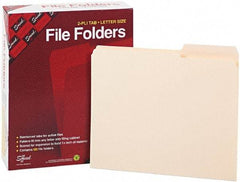 Samsill - 8-1/2 x 11", Letter Size, Manila, File Folders with Top Tab - 11 Point Stock, 2/5 Tab Cut Location - A1 Tooling