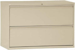 ALERA - 42" Wide x 29" High x 19-1/4" Deep, 2 Drawer Lateral File with Lock - Steel, Putty - A1 Tooling