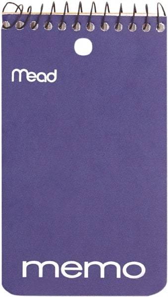 Mead - 60 Sheet, 3 x 5", College Memo Book (Top Bound) - Assorted Colors - A1 Tooling