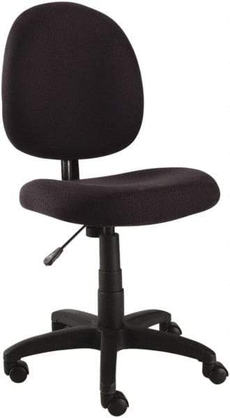 ALERA - 18-1/8" High Pneumatic Height Adjustable Chair - 18" Wide x 19" Deep, 100% Acrylic Seat, Black - A1 Tooling