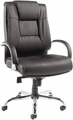 ALERA - 31" High Big & Tall/Petite/24-7 Chair - 22" Wide x 21" Deep, Soft Leather Seat, Black - A1 Tooling