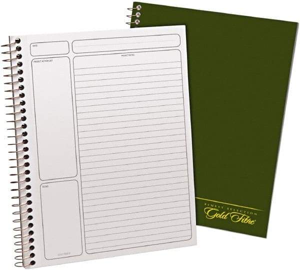 AMPAD - 84 Sheet, 9-1/2 x 7-1/4", Planner Spiral Bound Notebook - Green - A1 Tooling