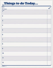 TOPS - 100 Sheet, 8-1/2 x 11", Daily Agenda - White - A1 Tooling