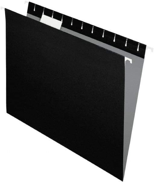 Pendaflex - 8-1/2 x 11", Letter Size, Black, Standard Hanging File Folders - 11 Point Stock, 1/5 Tab Cut Location - A1 Tooling