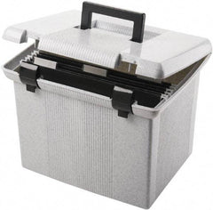 Pendaflex - 1 Compartment, 13 Inch Wide x 14 Inch Deep x 10 Inch High, Portable File Box - Plastic, Granite - A1 Tooling