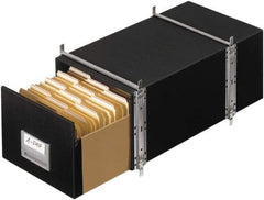 BANKERS BOX - 1 Compartment, 12 Inch Wide x 24 Inch Deep x 10 Inch High, File Storage Box - Steel Frame, Black - A1 Tooling