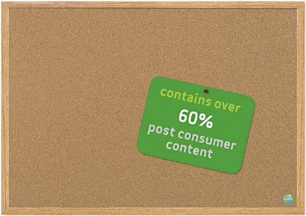 MasterVision - 72" Wide x 48" High Open Cork Bulletin Board - Natural (Color) - A1 Tooling