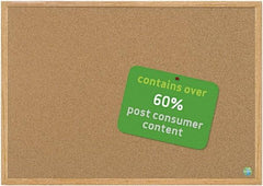 MasterVision - 72" Wide x 48" High Open Cork Bulletin Board - Natural (Color) - A1 Tooling