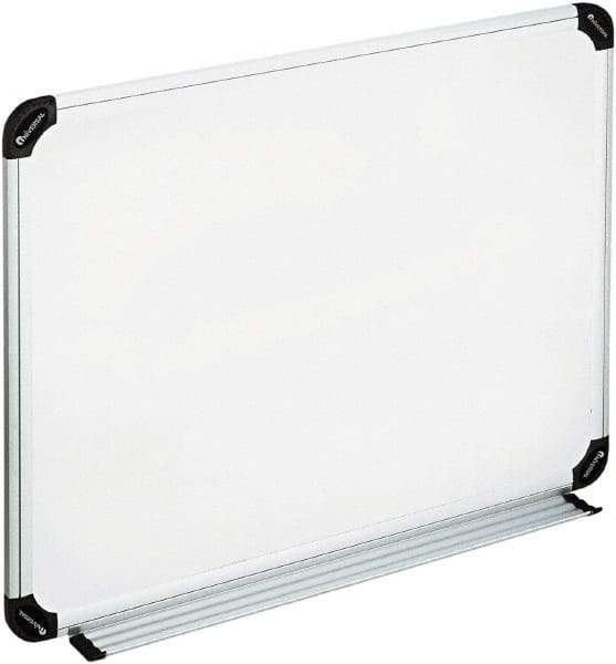 UNIVERSAL - 18" High x 24" Wide Erasable Melamine Marker Boards - Aluminum/Plastic Frame, 25.8" Deep, Includes Accessory Tray/Rail & Mounting Kit - A1 Tooling