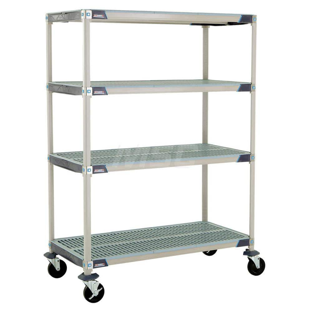 Metro - Carts; Type: Industrial Cart ; Load Capacity (Lb.): 600.000 ; Number of Shelves: 4 ; Width (Inch): 26-5/16 ; Length (Inch): 49-3/4 ; Height (Inch): 67-5/16 - Exact Industrial Supply