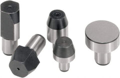 KIPP - 1-1/16" OAL, 0.7087" Head Height, 0.3937" OD, Tool Steel, Ground, Press Fit Rest Button - Uncoated, 0.2362" Pin Diam - A1 Tooling