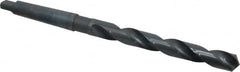 Cleveland - 43/64", 2MT 118° Point High Speed Steel Taper Shank Drill Bit - Oxide Finish, 5-3/8" Flute Length, 9-1/4" OAL, Spiral Flute, Series 2410 - A1 Tooling