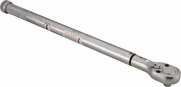 Value Collection - 1/2" Drive Micrometer Type Ratchet Head Torque Wrench - 35 Ft/Lb to 140 Ft/Lb Torque, 21" OAL, 1/2 Ft/Lb Graduation - A1 Tooling