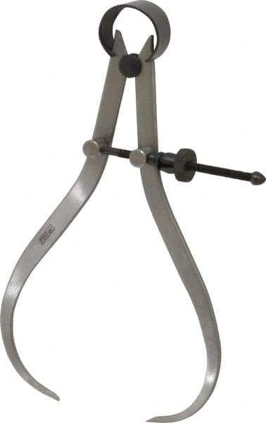 Fowler - 6 Inch Leg, Spring Joint, High Carbon Steel, Polished, Outside Caliper - Round Leg with Quick Nut Adjustment - A1 Tooling