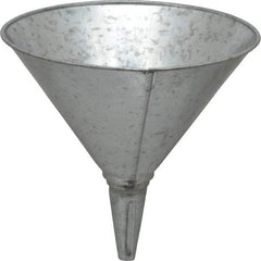 Plews - 2 Qt Capacity Steel Funnel - 8" Mouth OD, 3/4" Tip OD, Straight Spout - A1 Tooling