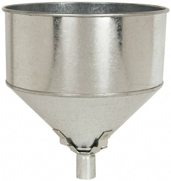 Plews - 8 Qt Capacity Steel Funnel - 9-1/2" Mouth OD, 1" Tip OD, Straight Spout - A1 Tooling