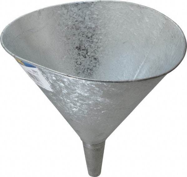 Plews - 7 pt Capacity Steel Funnel - 9-3/4" Mouth OD, 3/4" Tip OD, Straight Spout - A1 Tooling