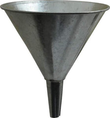 Plews - 32 oz Capacity Steel Funnel - 6-1/2" Mouth OD, 3/4" Tip OD, Straight Spout - A1 Tooling