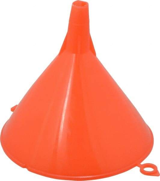 PRO-LUBE - 8 oz Capacity Plastic Funnel - 4-1/2" Mouth OD, 1/2" Tip OD, Straight Spout, Red - A1 Tooling