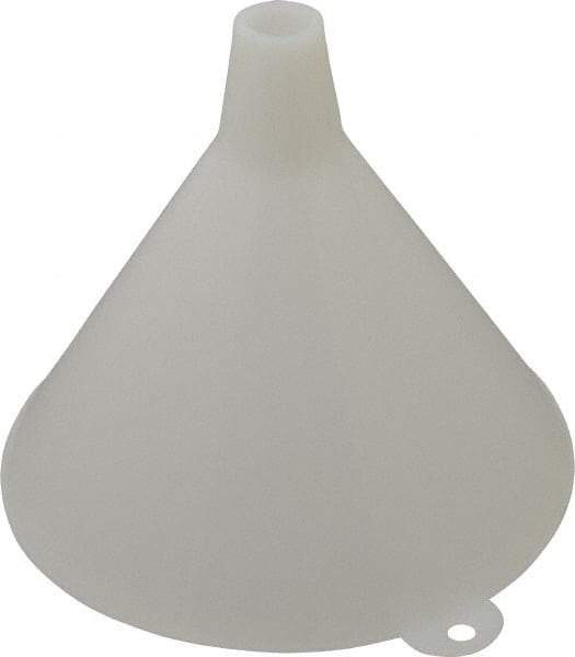 PRO-LUBE - 16 oz Capacity Plastic Funnel - 6" Mouth OD, 3/4" Tip OD, Straight Spout, White - A1 Tooling