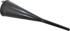 PRO-LUBE - 2 Qt Capacity Plastic Funnel - 5" Mouth OD, 1/2" Tip OD, Straight Spout, Black - A1 Tooling