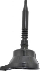 PRO-LUBE - Plastic Funnel - 6" Mouth OD, 3/4" Tip OD, 12" Flexible Spout, Black - A1 Tooling