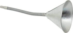 Value Collection - 1 Qt Capacity Steel Funnel - 6" Mouth OD, 9/16" Tip OD, 12" Flexible Spout - A1 Tooling