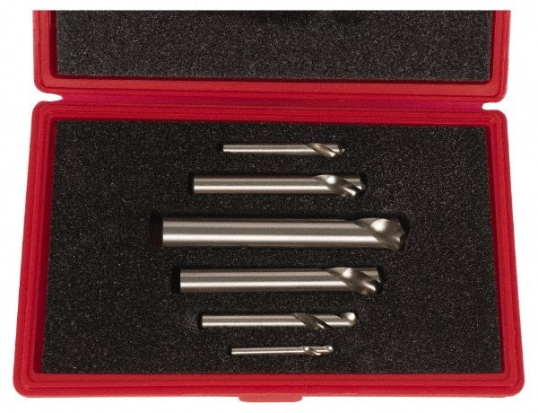 Cleveland - 6 Piece 90° 1/4 to 1" Spotting Drill Set - A1 Tooling