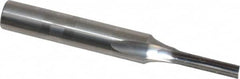 Onsrud - 1/8" Diam, 1/4" Shank Diam, 1/2" Length of Cut, 1 Flute Single Edge Straight Router Bit - 2" Overall Length, Left Hand Cut, Solid Carbide - A1 Tooling